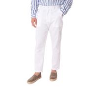 Ciabalù Pantaloni Lino Uomo Estivi Eleganti Pantalone Misto Lino e Cotone con Elastico in Vita vestibilità Comoda