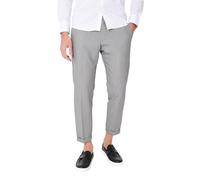 Ciabalù Pantaloni Uomo Eleganti Capri con Risvoltino Estivi Made in Italy in Cotone (IT, Numero, 46, Regular, Regular, Grigio)