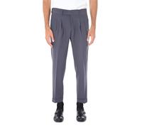 Ciabalù Pantaloni Uomo Eleganti Capri Invernali Vita Alta Made in Italy Pantalone con Pinces Risvoltino alla Caviglia (IT, Numero, 50, Regular, Regular, Grigio)