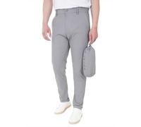 Ciabalù Pantaloni Uomo Estivi Leggeri No Stiro Eleganti in Tessuto Tecnico con Risvoltino Sacchetto Coordinato (IT, Numero, 50, Regular, Regular, Grigio)