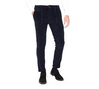 Ciabalù Pantaloni Uomo in Velluto Invernali Pantalaccio Caldo con Elastico in Vita e Laccio Elegante (50, Blu)