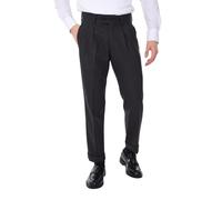 Ciabalù Pantaloni Uomo Invernali Eleganti Capri con Doppia Princes Vita Alta Risvoltino alla Caviglia Fondo Ampio Made in Italy vestibilità Regolare (IT, Numero, 56, Regular, Regular, Nero)