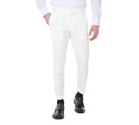 Ciabalù Pantaloni Uomo Invernali Eleganti con Princes e Tasca America Made in Italy Pantalone con Bottone a Scomparsa vestibilità Regular (IT, Numero, 44, Regular, Regular, Bianco)