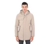 Ciabalù Parka Invernale Uomo Con Cappuccio In Tessuto Tecnico Impermeabile (46, Beige)