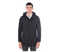 Ciabalù Parka Invernale Uomo Con Cappuccio In Tessuto Tecnico Impermeabile (54, Nero)