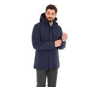 Ciabalù Parka Uomo Invernale in Tessuto Tecnico con Cappuccio Giaccone Elegante Lungo (3XL, Blu)