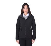 Ciabalù Piumino Donna 100 Grammi Double Face Leggero con Cappuccio Removibile Giacca Cento Grammi per Tutte le Stagioni Giubbino Slim Fit Casual Formale (IT, Testo, XL, Regular, Regular, Nero)