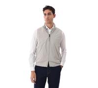 Ciabalù Smanicato Uomo Impermeabile In Tessuto Tecnico No Stiro Giacca Smanicata Super Leggera con Cappuccio a Scomparsa Sacchetto da Viaggio (IT, Testo, XL, Regular, Regular, Ghiaccio)