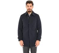Ciabalù Trench Uomo Invernale Impermeabile Soprabito Elegante Imbottito Cappotto Lungo Sartoriale (50, Blu)