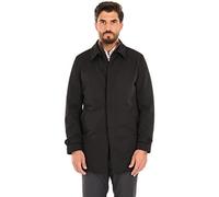 Ciabalù Trench Uomo Invernale Impermeabile Soprabito Elegante Imbottito Cappotto Lungo Sartoriale (52, Nero)