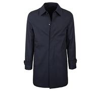 Ciabalù Trench Uomo Invernale Soprabito Elegante Cappotto Impermeabile Lungo Sartoriale Blu Fango (Blu, numeric_48)