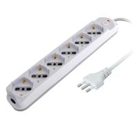 Presa Multipla a 6 Posti Italiana Bipasso/Schuko Spina 16A