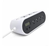 Ciabatta 9 Prese per schuko e Bivalenti 2500W Ciabatta 9 Prese(black) | 9 prese totali, per 3 per schuko + 6 bivalenti, 2500W max, per ideale per ufficio e per casa, per cavo lungo