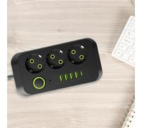 Ciabatta adattatore UE con 4 USB, adattatore per presa da viaggio, base per