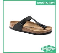 Ciabatta Birkenstock infradito gizeh da uomo donna nero casual moda birko flor