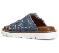 CAFèNOIR Ciabatta GM9045 Doppia Fibbia Blu Denim 40