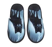 Ciabatta Con Pelo Night Scene Of Wolves Calde Scarpe Da Camera Qualità Ciabatte Da Casa Per Interno Coppia Bagno M