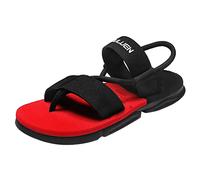 Ciabatta da spiaggia per gli uomini all'aperto suola in PVC infradito da uomo estate due indossare sandali e pantofole per interni ed esterni vacanze estive vocazione, Rosso, 38 2/3 EU