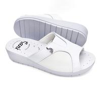 Ciabatta Donna Aperta Automodellante X Alluce Valgo Comfort Comode Traspiranti Pantofola Sanitaria Ospedale Casa Correttore (Bianco, Sistema Taglie Calzature EU, Adulto, Donna, Numero, Media, 39)