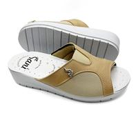 Ciabatta Donna Aperta Automodellante X Alluce Valgo Comfort Comode Traspiranti Pantofola Sanitaria Ospedale Casa Correttore (Beige, Sistema Taglie Calzature EU, Adulto, Donna, Numero, Media, 37)