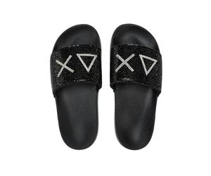 Ciabatta Donna Sun68 Nero Glitter - X3621111