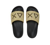 Ciabatta Donna Sun68 Nero Oro Glitter - X362111143