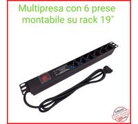 Ciabatta Elettrica Rack Multipresa Protezione Sovratensioni Armadio Protetta 19'