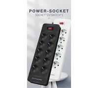 Ciabatta elettrica UE con 4 porte USB, filtro di rete, presa Multitap, ricarica