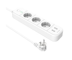 Ciabatta Elettrica Wi-Fi Intelligente Tenda, 3 Prese Controllate Individualmente e 2 Porte USB, Controllo Tramite App/Voce (Alexa e Google), Programmazioni, Protezione da Sovratensioni, 16 A, SP15