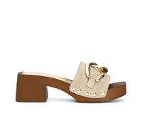 CIABATTA IN PELLE SCAMOSCIATA CON ACCESSORIO