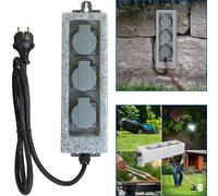 Multipresa IP44 3er Presa a Muro Presa per Esterni Garten-Steckdose Esterno