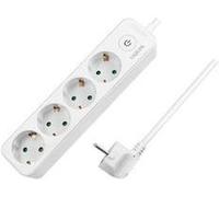 Ciabatta LogiLink 4x ON/OFF 1,5 m, CEE 7/3, bianco NEW