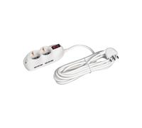 Ciabatta Multipresa 2 Schuko 4 Bipasso Bivalenti 10/16A con Interruttore 3696DB5