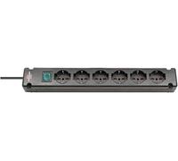Ciabatta Multipresa 3 metri Brennenstuhl Bremounta, Ciabatta Elettrica con Interruttore e 6 Prese IT, Cavo 3 Metri H05VV-F 3G1,5, Multipresa da Parete con 4 punti di Supporto, Colore Nero
