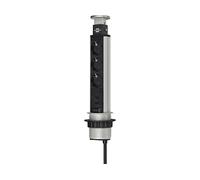 CIABATTA MULTIPRESA BRENNENSTUHL 1396200013, 250 V, Porte USB 2, Argento, Nero