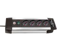 Brennenstuhl Ciabatta Multipresa Premium-Alu-Line - 4 Prese IT, con interruttore, cavo 1,8 m