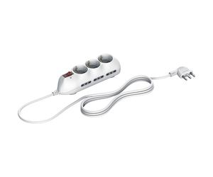 Ciabatta Multipresa Compatta 10A 6 Prese Bipasso 3 Schuko + LED BTicino 3699DBF