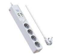 Ciabatta Multipresa con 6 USB,BOCHLION 4 Presa Multipla Salvaspazio con Interruttori Indipendenti, Ciabatta Elettrica Multipresa con Protezione Sovratensione Cavo 2m-Bianco