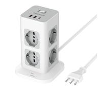 Ciabatta Multipresa con USB 20W Ciabatta Elettrica con 8 Prese IT 16A Torretta