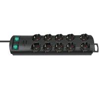 Brennenstuhl Multipresa Primera-Line 1153305120 10 prese, 2 interruttori, cavo 2m, nero