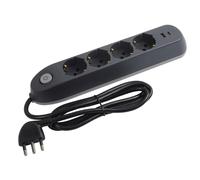 Ciabatta Multipresa elettrica BTICINO con interruttore e caricatore USB Grigio