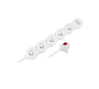 Ciabatta multipresa pieghevole Snake, 1,5 m, 5 prese, 2 porte USB, Rebel