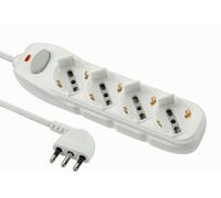 CIABATTA MULTIPRESA POLIVALENTE 4 POSTI UNIVERSALE CAVO 1,5 METRI - ELECTRALINE