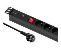 Ciabatta multipresa Qoltec PDU con protezione da sovraccarico per RACK 19" | 1U