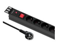 Ciabatta multipresa Qoltec PDU con protezione da sovraccarico per RACK 19" | 1U
