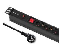Ciabatta multipresa Qoltec PDU con protezione da sovraccarico per RACK 19" | 1U
