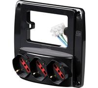 CIABATTA MULTIPRESA RS94133 EMILIA SMART NERO 3 PRESE SCHUKO CON INTERRUTTORE PR