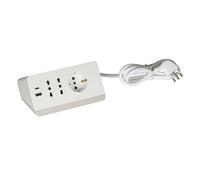 Ciabatta Multipresa Scrivania 2 Prese Bipasso 1 Schuko, USB A+C BTicino S3711DBU