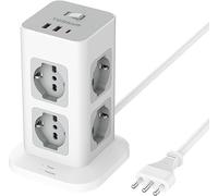Ciabatta Multipresa TESSAN 11 in 1 con 8 Prese Italiane USB-C 20W e 2 USB-A con