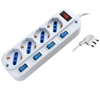 CIABATTA PROLUNGA 6 PRESE ITALIANE PICCOLE 10/16A MULTIPRESA ELETTRICA CAVO 1,5M